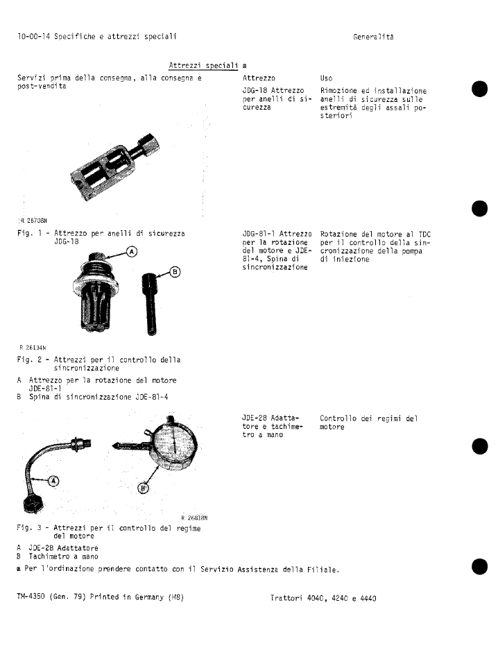 John Deere TM4350 Workshop Manual for 4040, 4240 and 4440 Models