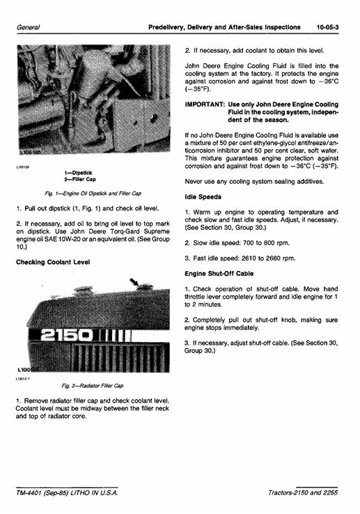 John Deere TM4401 Technical Manual for 2150 and 2255 Tractors