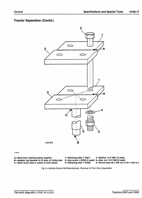 John Deere TM4403 Technical Manual for 2350 & 2550 Tractors