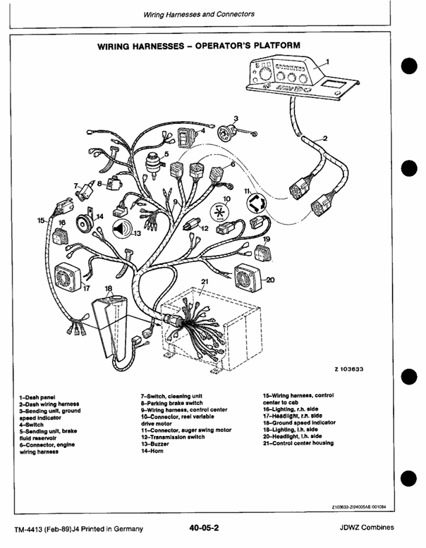 John Deere TM4413 Technical Manual: 1032, 1042, 1052, 1055 Combines