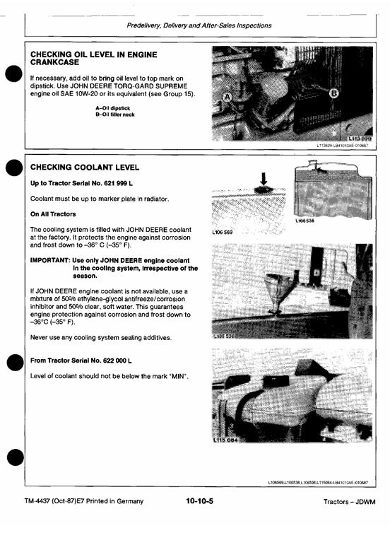 John Deere TM4437 Tractor Service & Repair Manual 1350-1950N Series