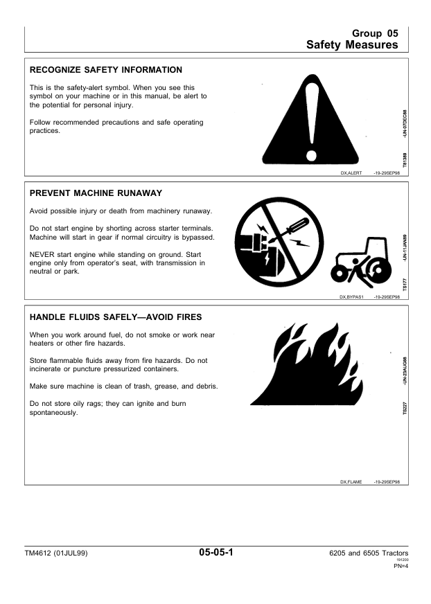 John Deere TM4612 Service Repair Manual for 6205 and 6505 Tractors