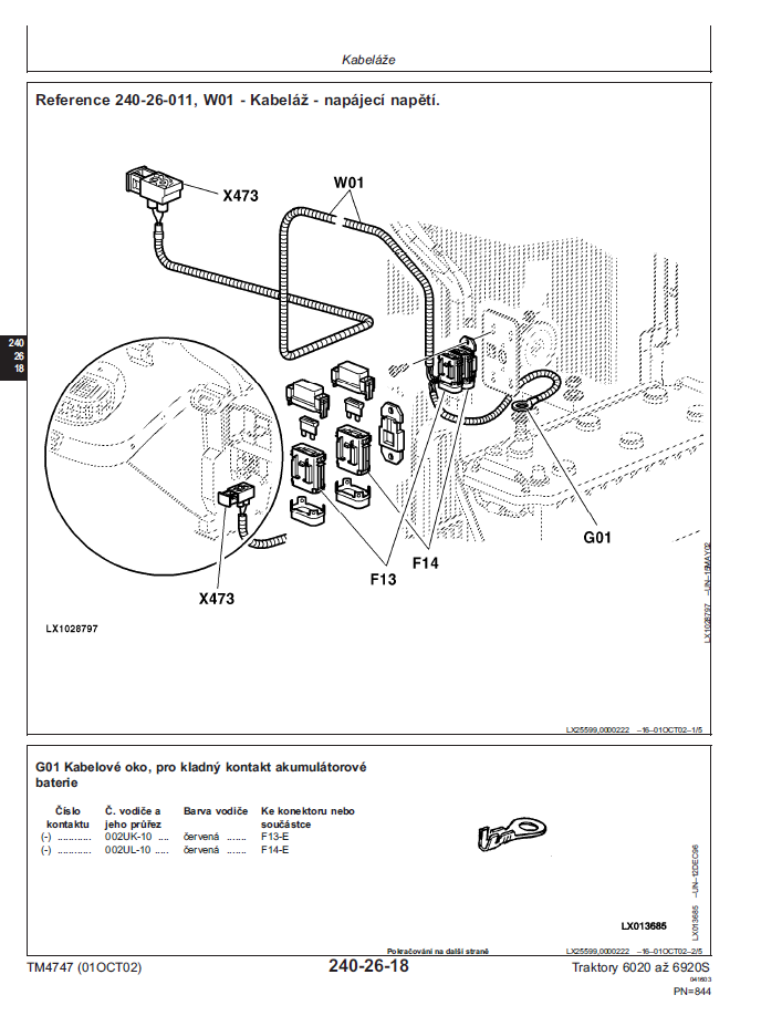 John Deere TM4747 Service Manual for 6020 Series and SE Tractors