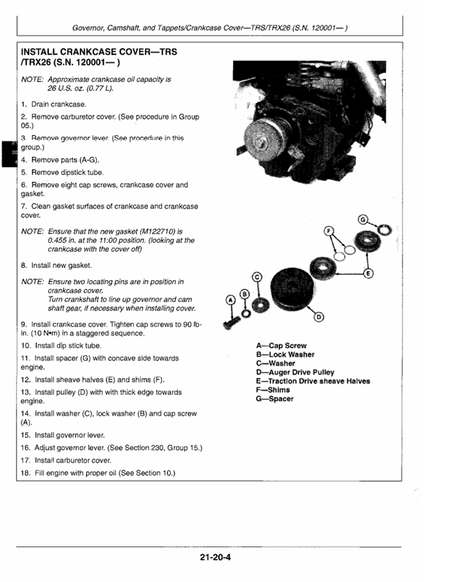 John Deere TRS26 TRS27 TRS32 TRX24 TRX26 Service Manual TM1466
