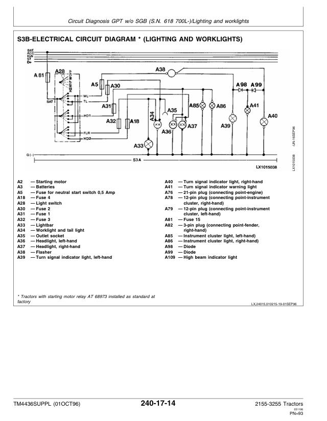 John Deere Tractor 2155 2355 2555 2755 2855 2955 3255 Test Manual