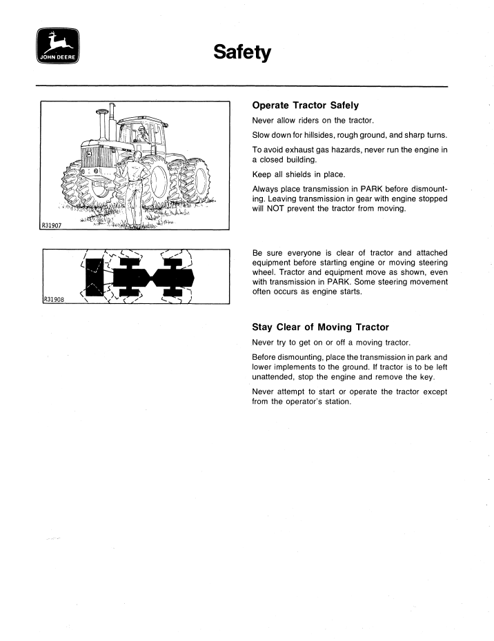 John Deere Tractor OMRW15912: 8440 & 8640 Operator Manual