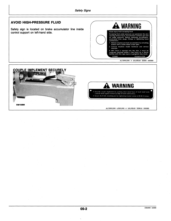 John Deere Tractor OMRW21230: 4050, 4250 & 4450 Operator Manual