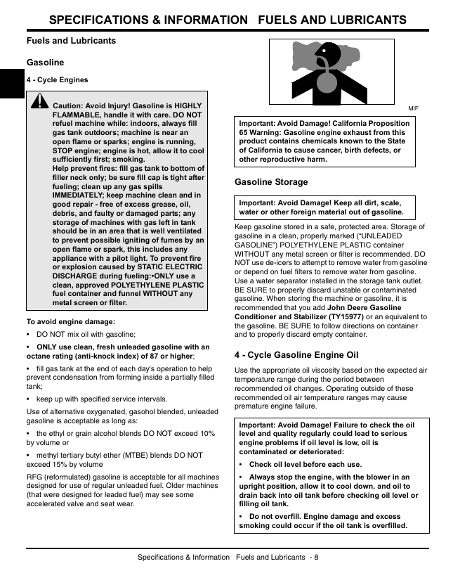 John Deere UT26523 BH25LE Technical Maintenance Manual