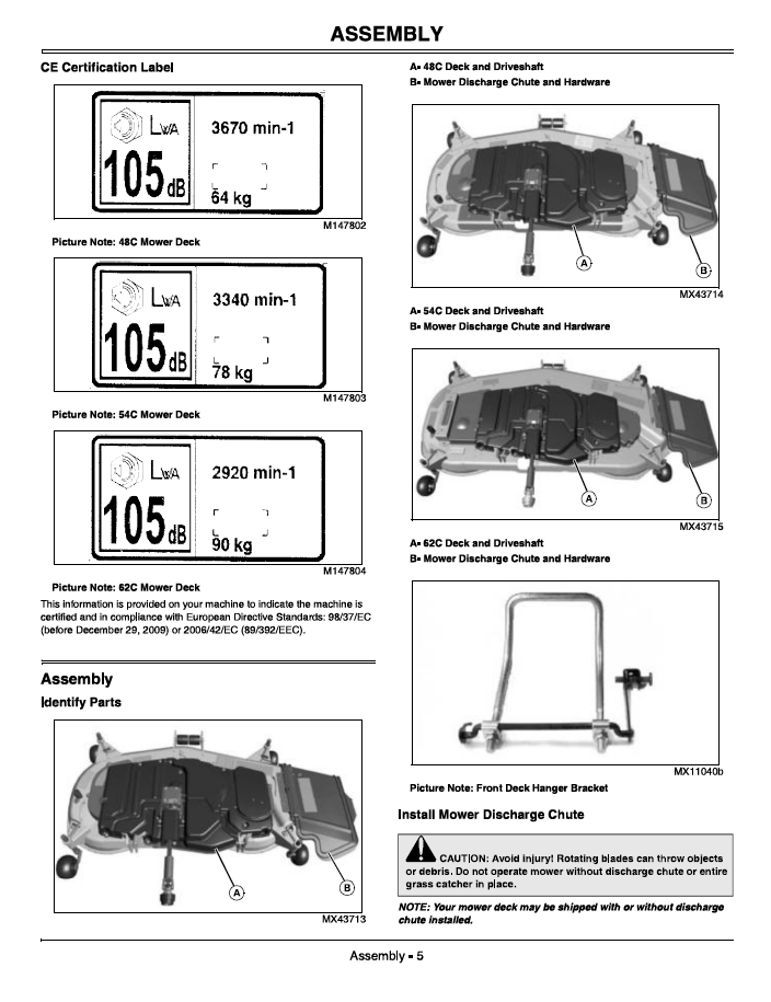 John Deere V627SP Lawn Vacuum Owner Operator Guide Manual Download