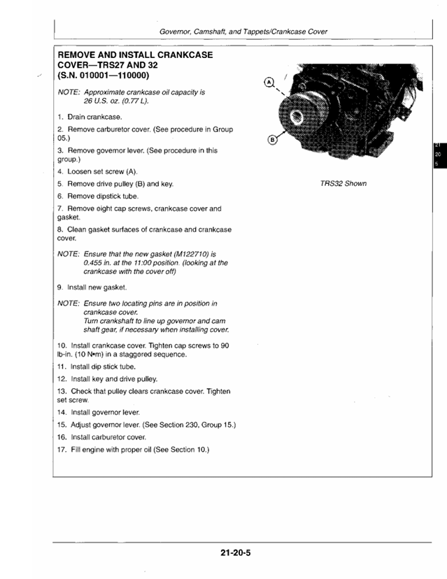 John Deere Walk-Behind Snowblower Repair Manual TM1466 Download