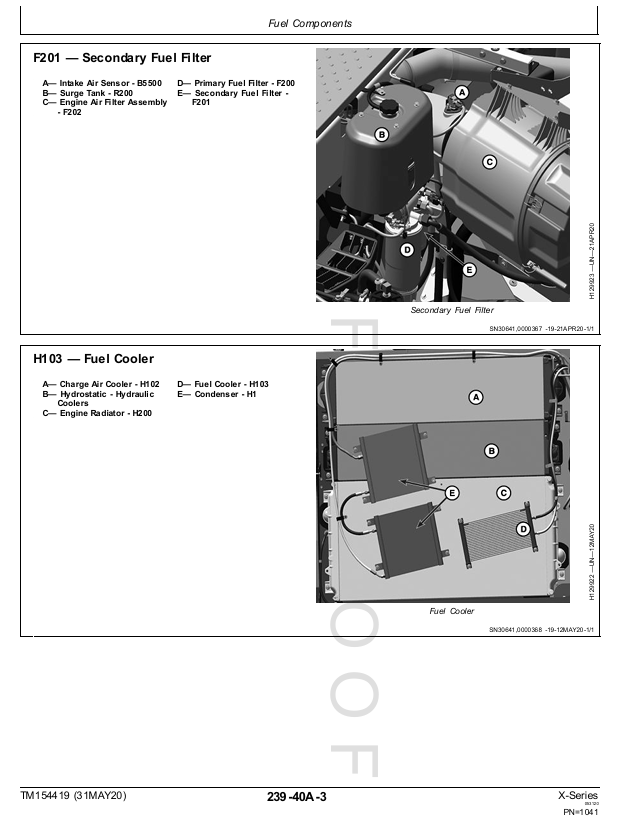 John Deere X-Series Combine Diagnostic Technical Manual TM154419 – Factory Service Procedures, Tests & Adjustments