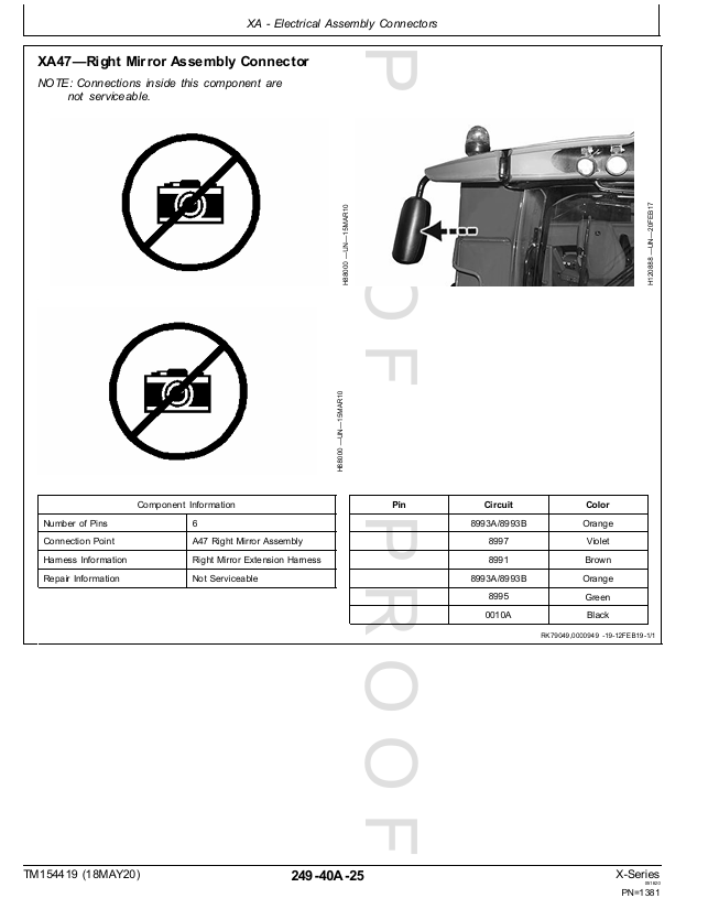 John Deere X-Series Combine TM154419 Workshop Diagnostic Manual – Professional Service, Testing & Calibration Guide