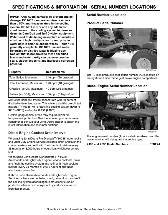John Deere X495 & X595 Service Repair Manual TM2024 PDF