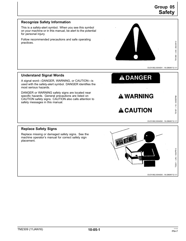John Deere X500 Series Multi-Terrain Tractor Repair & Service Manual TM2309
