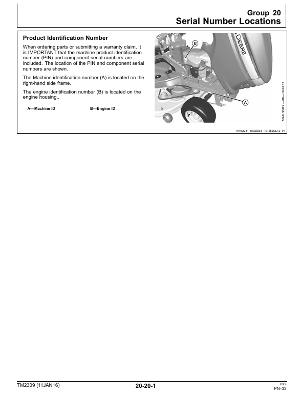 John Deere X500 Series Technical Manual TM2309 | Complete Repair Guide