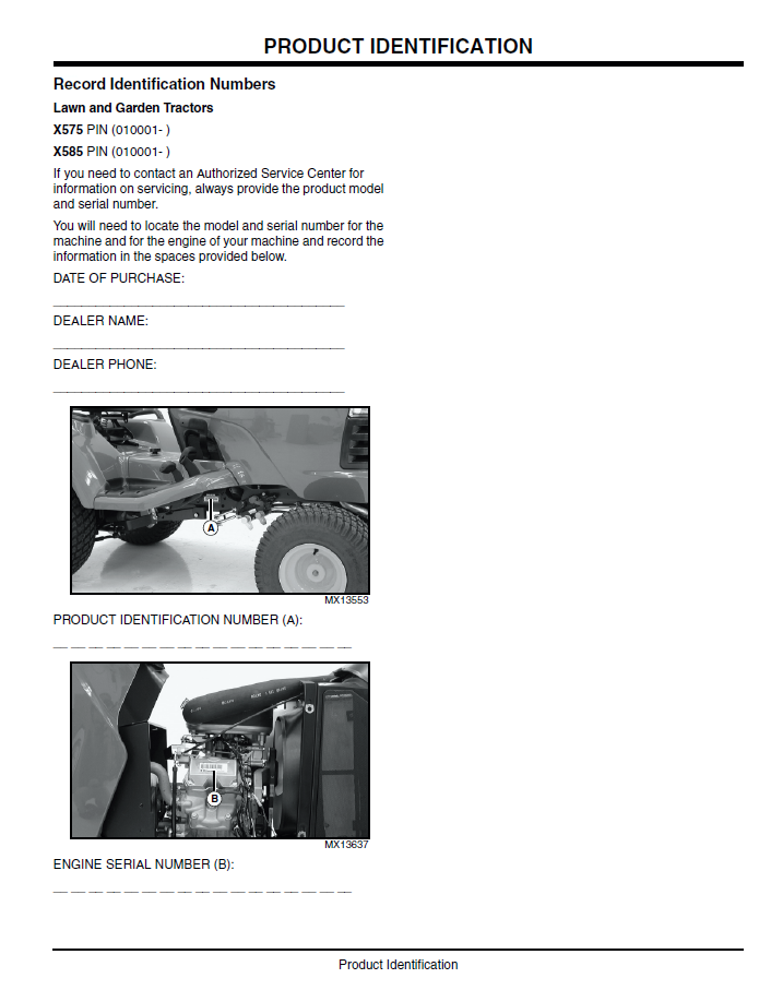 John Deere X575 X585 Lawn Tractor Owner Operator Guide Manual Download