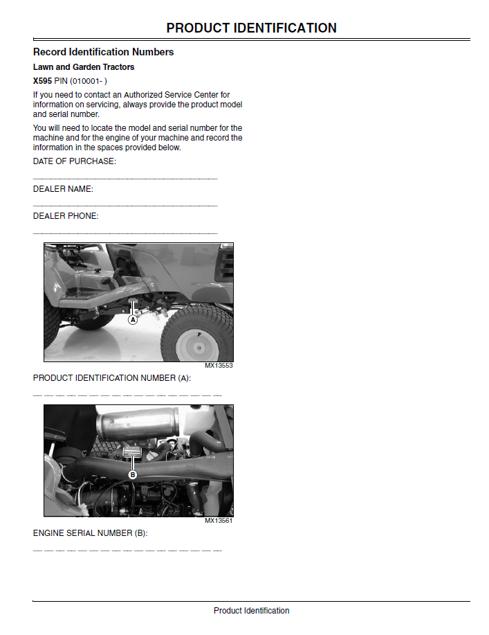 John Deere X595 Lawn Tractor Owner Operator Guide Manual Download