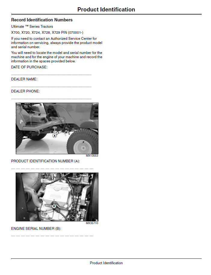 John Deere X700 Series Lawn Tractor Owner Operator Guide Download