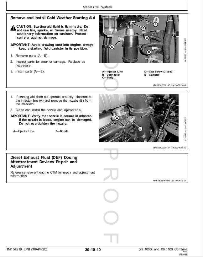 John Deere X9 1000 & X9 1100 Workshop and Diagnostic Repair Manual