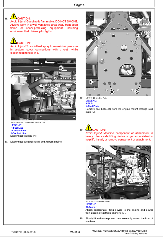 John Deere XUV590E/XUV590M Utility Vehicle Workshop Manual Download TM149719