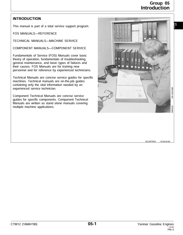 John Deere Yanmar 3TG66 3TG72 Engine Repair and Service Manual CTM12