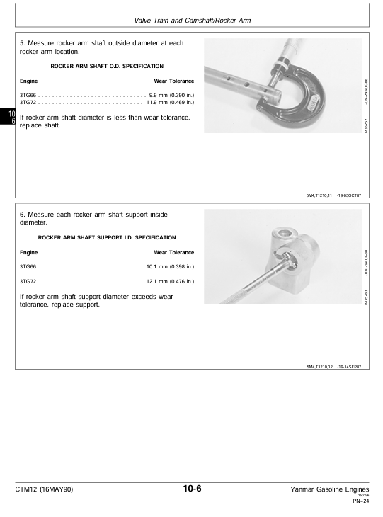 John Deere Yanmar 3TG66/3TG72 Gasoline Engine Maintenance Manual Download