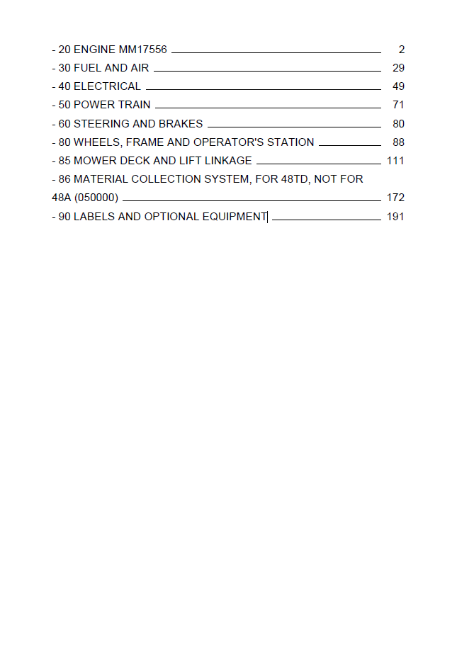 John Deere Z355E ZTrak PC12789 Parts Catalogue Manual