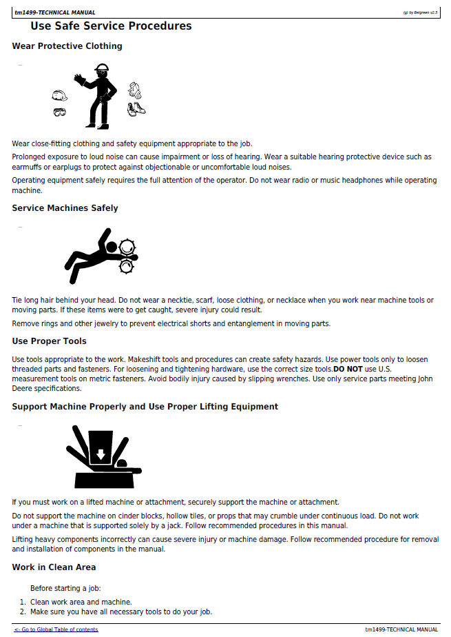 John Deere Z445 and Z465 EZTrak Mower Repair Manual TM1499 Download Guide