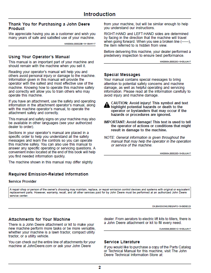John Deere Z900E Z900M Z900R ZTrak Pro Gas Manual OMUC32807 PDF Guide