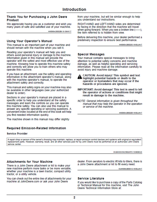 John Deere Z900E, Z900M, Z900R ZTrak Pro Series Manual (OMUC32807)