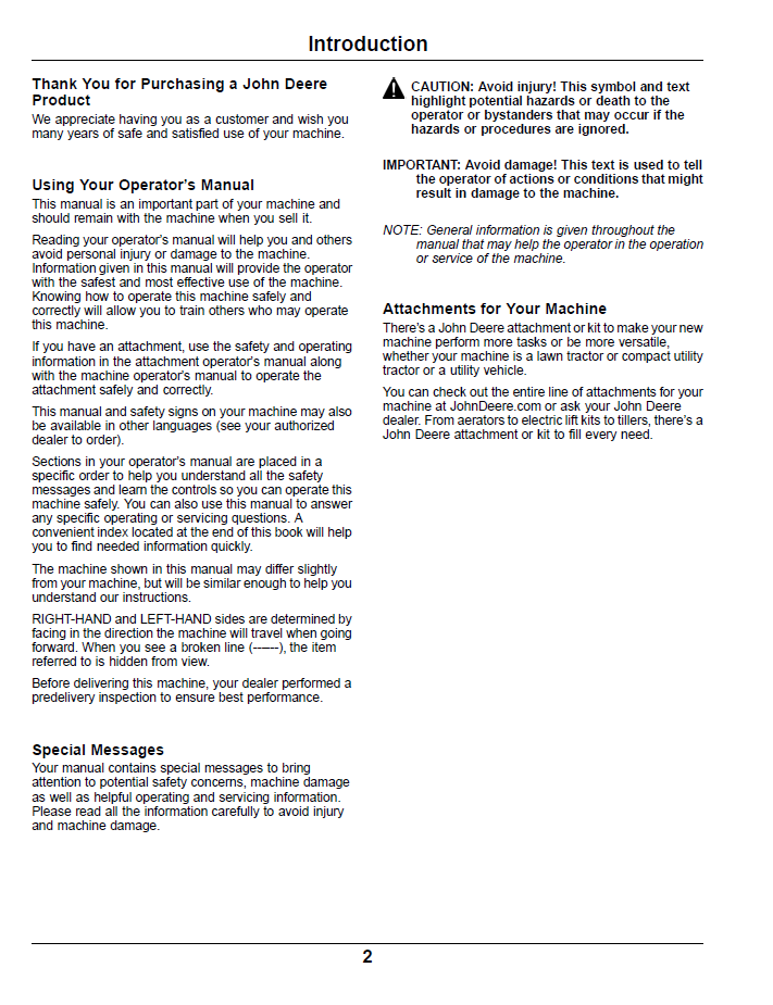 John Deere Z900 Series ZTrak Pro Gas Operator Manual OMUC15068