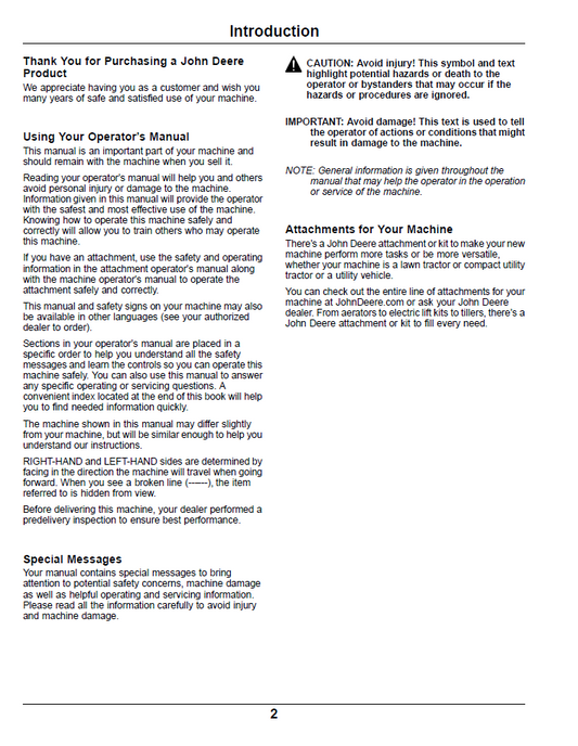 John Deere Z900 Series ZTrak Pro Gas Operator Manual OMUC15068 Download