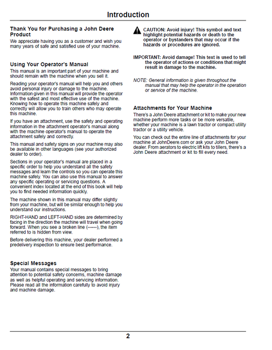 John Deere Z900 Series ZTrak Pro Gas Operator Manual OMUC15069 Download