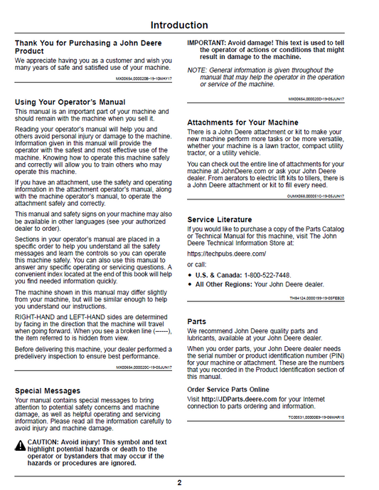 John Deere Z900 Series ZTrak Pro Gas Operator Manual OMUC22307E