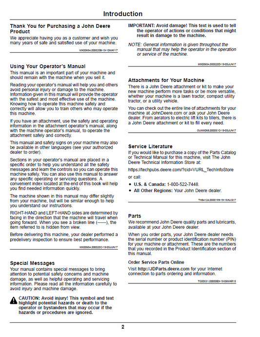 John Deere Z900 Series ZTrak Pro Operator Manual OMUC18439E Guide