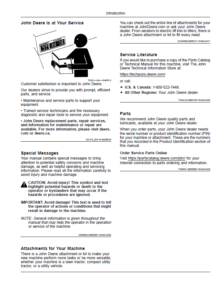 John Deere Z920M–Z985R ZTrak Z900 Gas Operator Manual