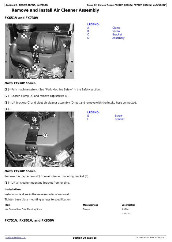 John Deere Z925A EFI to Z970A ZTrak Technical Service Manual PDF