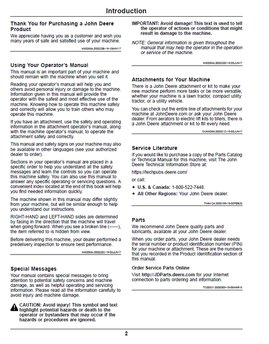 John Deere Z997R Diesel ZTrak OMUC22394E Operator & Service Manual