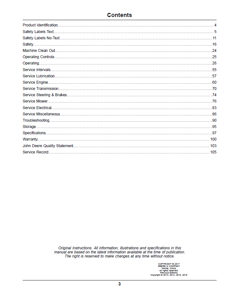 John Deere Z997R Diesel ZTrak™ Zero-Turn Mower Operator Manual OMUC14762 – Full Service & Operating Guide