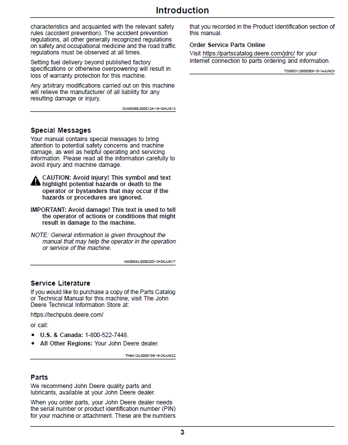 John Deere Z997R ZTrak Diesel Operator Manual OMUC22368 Download & Instructions