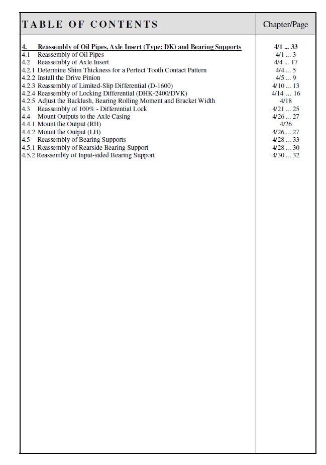 John Deere ZF MT-S 3085 Axle Components CTM366 Workshop Manual