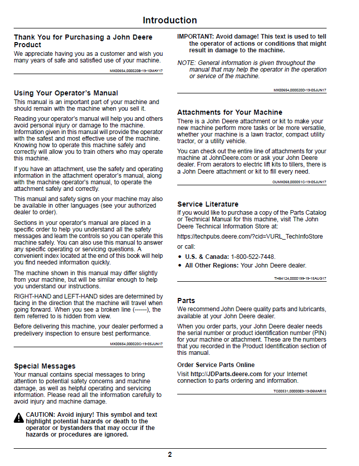 John Deere ZTrak Pro Z900 Series Gas Operator Manual (OMUC18427) PDF Guide