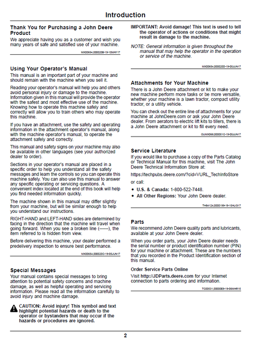John Deere ZTrak Pro Z900 Series Gas Operator Manual (OMUC18427) PDF Guide