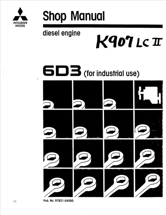 KOBELCO 6D3 Diesel Engine Repair & Service Manual PDF