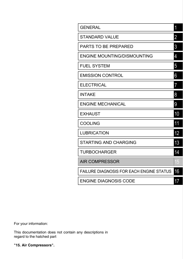 KOBELCO SK485LC-9 Excavator Engine Workshop Manual PDF