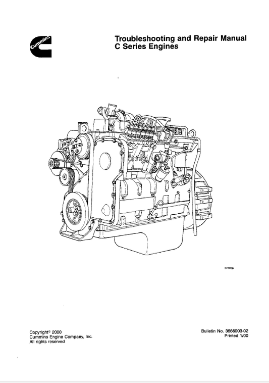 KOBELCO Serie C Workshop & Service Manual – Cummins Engine