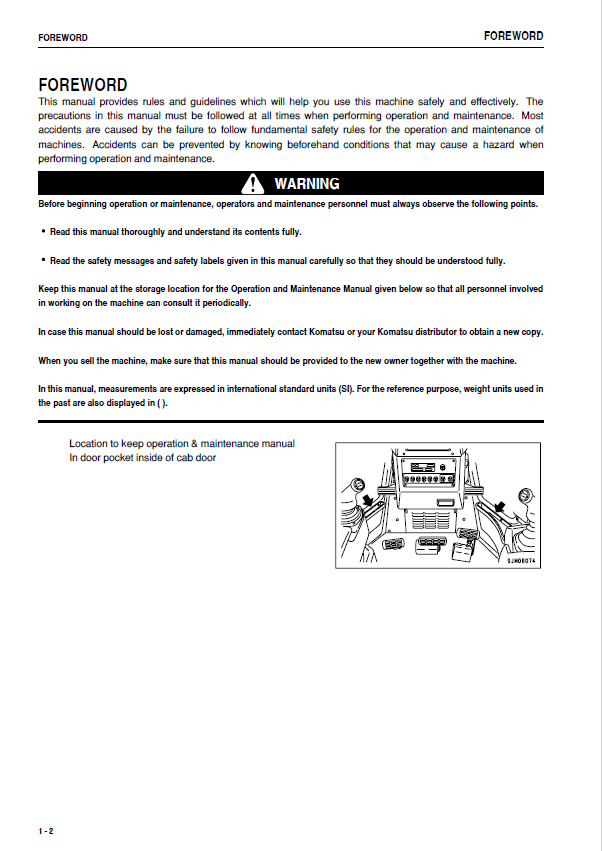 KOMATSU D275AX-5E0 Operation and Maintenance Manual Download