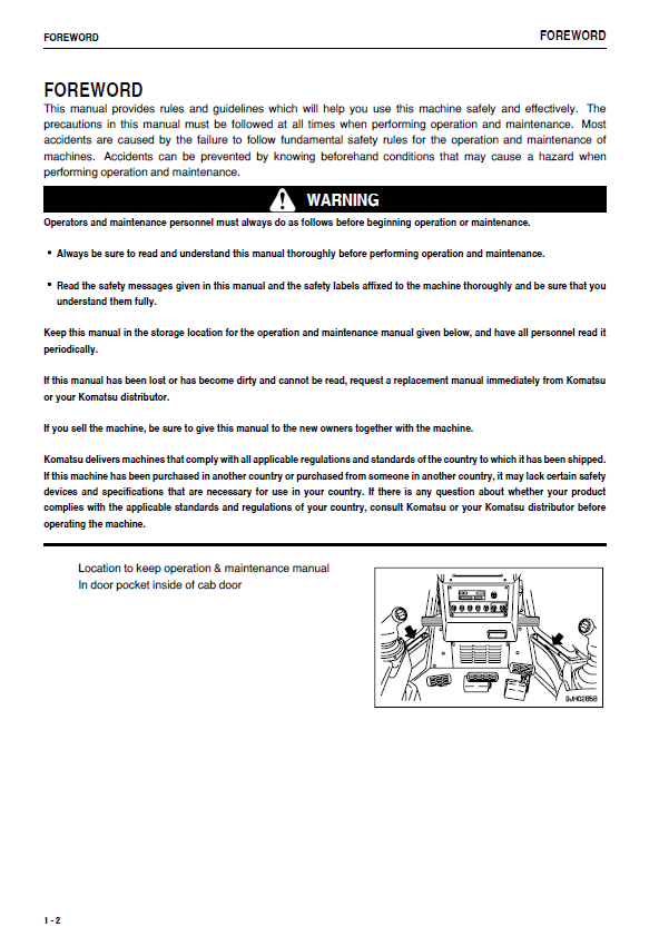 KOMATSU D375A-5EO Operation and Maintenance Manual Download