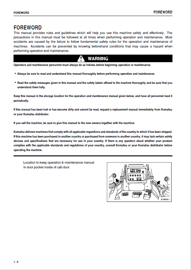 KOMATSU D475A-5 SUPERDOZER Operation and Maintenance Guide