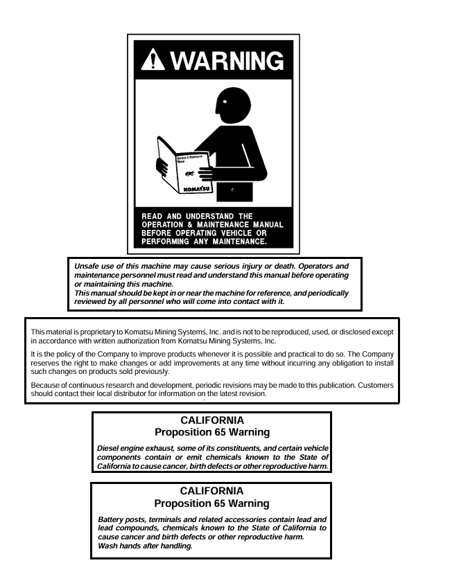 KOMATSU HD1500-5 Dump Truck Manual PDF – Operation & Maintenance